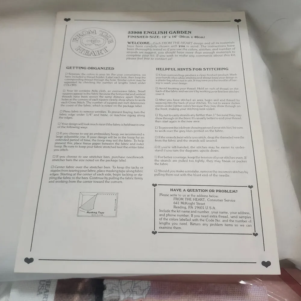 English Garden Dimensions From The Heart No Count Cross Stitch 53908 B31